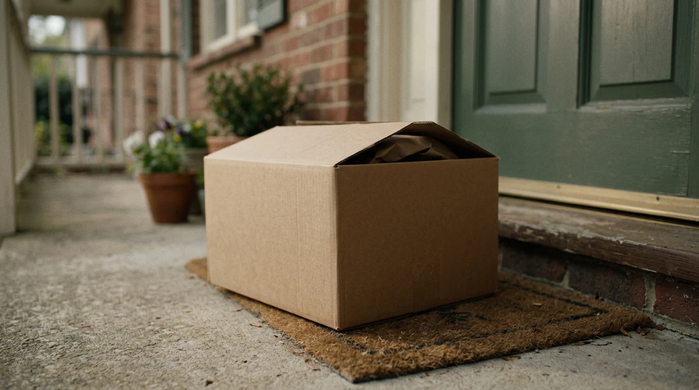 A discreet shipping box